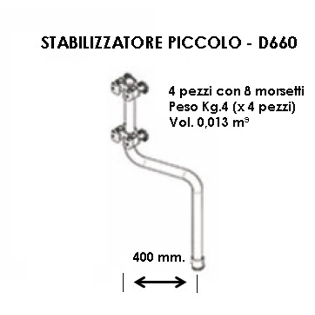 Vendita online Stabilizzatore piccolo per trabattello DOGE 65 e ALUMITO